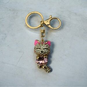 Bag Charm/keychain-NWOT-Pink Rhinestone Retail $40